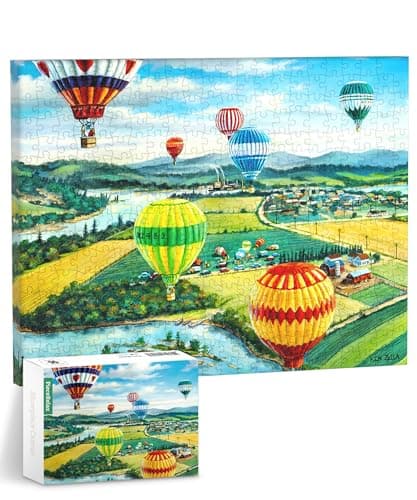PieceRelax Puzzle Canvas Wall Art 366 Plastic Pieces for Adults Ken Zylla Ballooners Rally Unique Gift Home Dcor with Jigsaw Puzzle Artwork for Living Room Bedroom HN1299