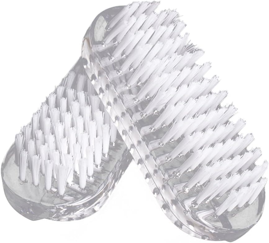 Andux Zone Hand Nail Cleaning Brush Plastic MJS01 Transparent 2pcs