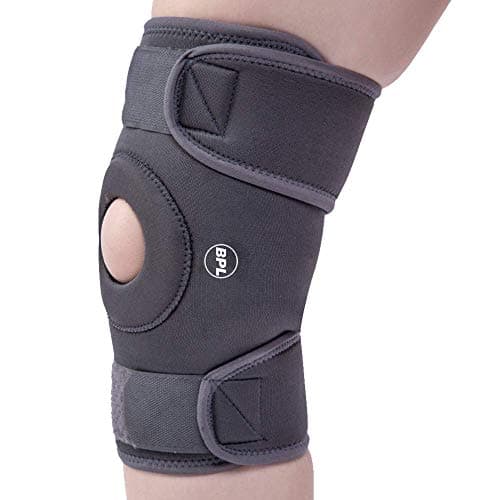 BPL Medical Technologies OrthoCare Knee Wrap Premium Knee Support Open Patella, Breathable Knee Cap Brace for Arthritis, Pain Relief, Sports for Men & Women - Grey - M