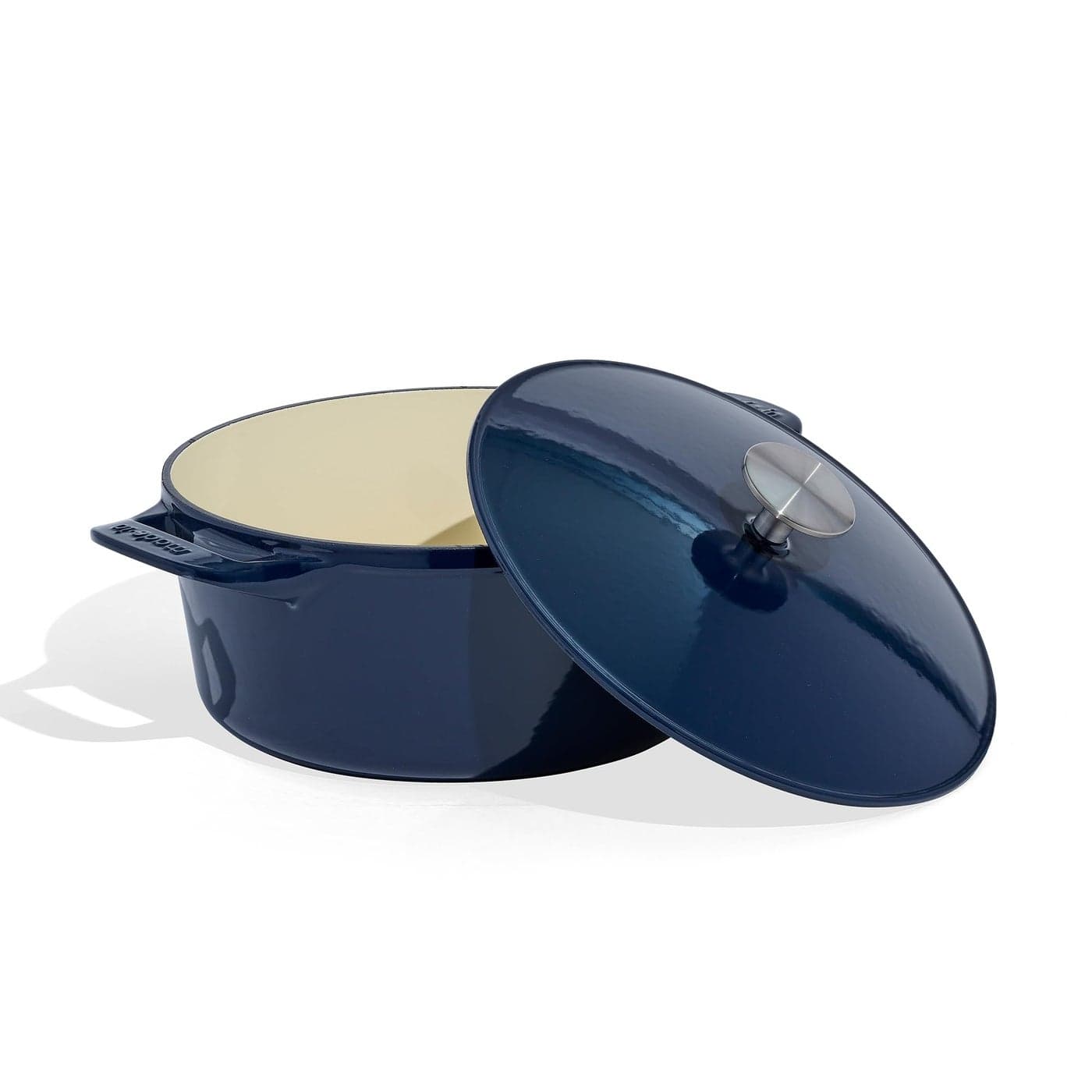 Made In Cookware Dutch Oven 55 Quart Blue Enameled Cast Iron Exceptional Heat Retention Durability Professional Cookware Crafted in France Induction Compatible