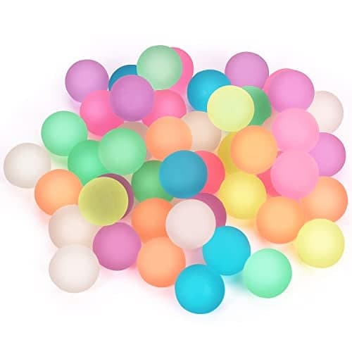 Pllieay 48 Pieces Glow in the Dark Bouncing Balls bulk 27mm Small Bouncy Balls for Kids Glowing Party Favors Classroom Prizes Birthdays Gift