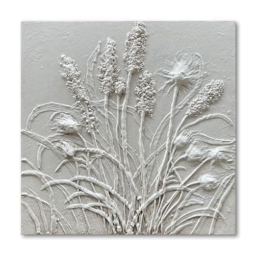 Diathou Hand Painted Abstract Flower Art Oil Painting Canvas Wall Decorative Art 24×24 Inches