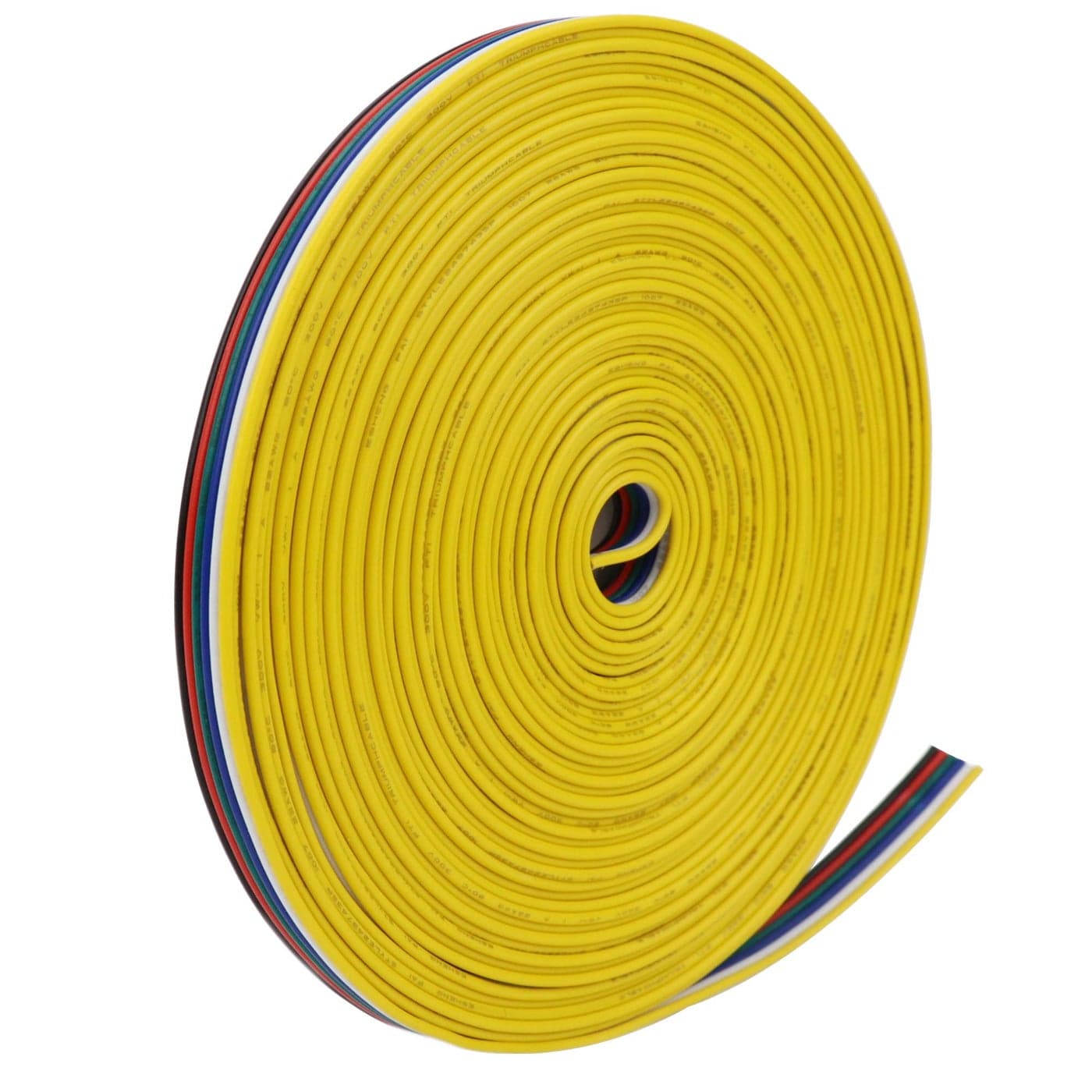 LEDENET 22AWG 6 pin 33FT 10M RGBWW LED Strips Flexible Electrical Wire Extension Plat Cable Conductor Cords Line for 6 Color 3528 5050 RGBCCT LED Strip Lights
