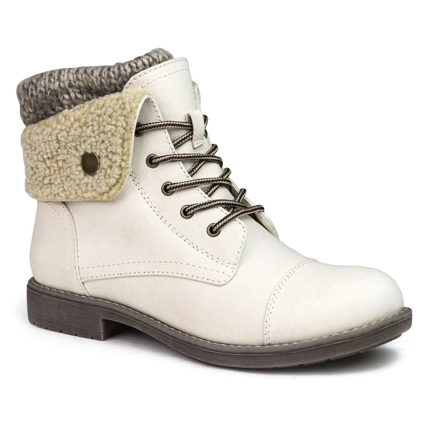 CLIFFS BY WHITE MOUNTAIN Womens Duena Hiking Style Boot Winter WhiteBurnFabFleece 75 M