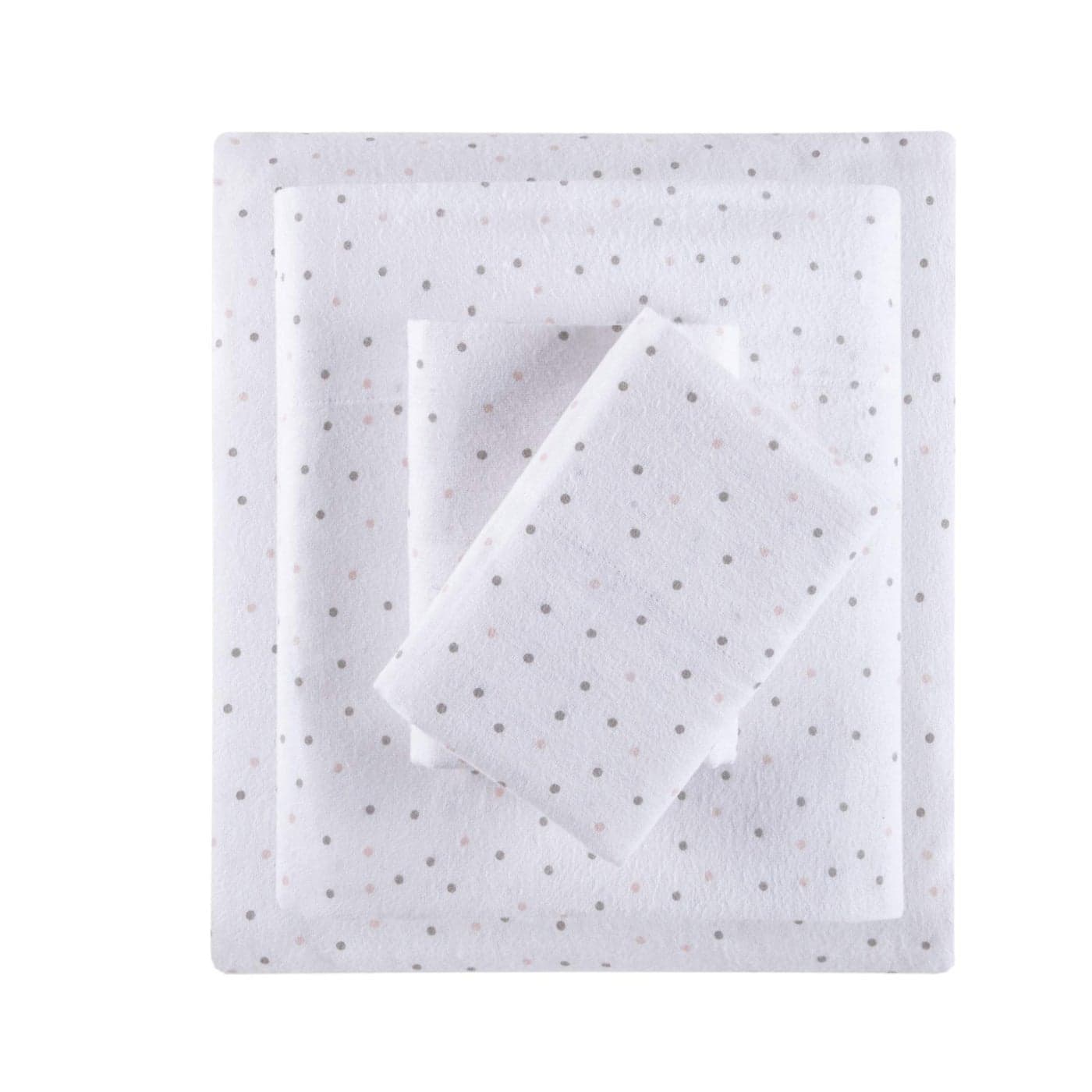 Intelligent Design Cozy Soft 100 Cotton Flannel Print Animals Stars Cute Warm Ultra Soft Cold Weather Sheet Set Bedding Twin GreyPink Dots 3 Piece
