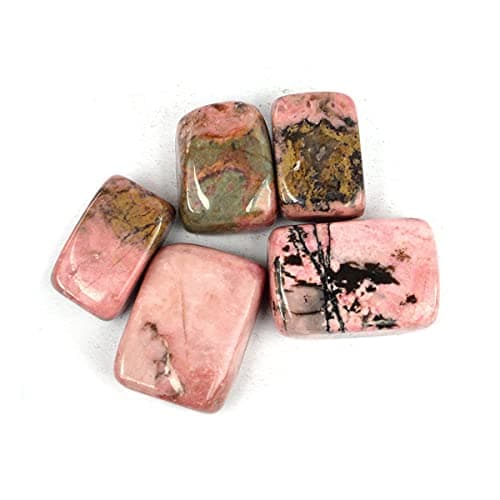Reiki Crystal Products Natural Rhodochrosite Tumble Stone Raw Rough Stone Tumbled Pack of 50 Gram