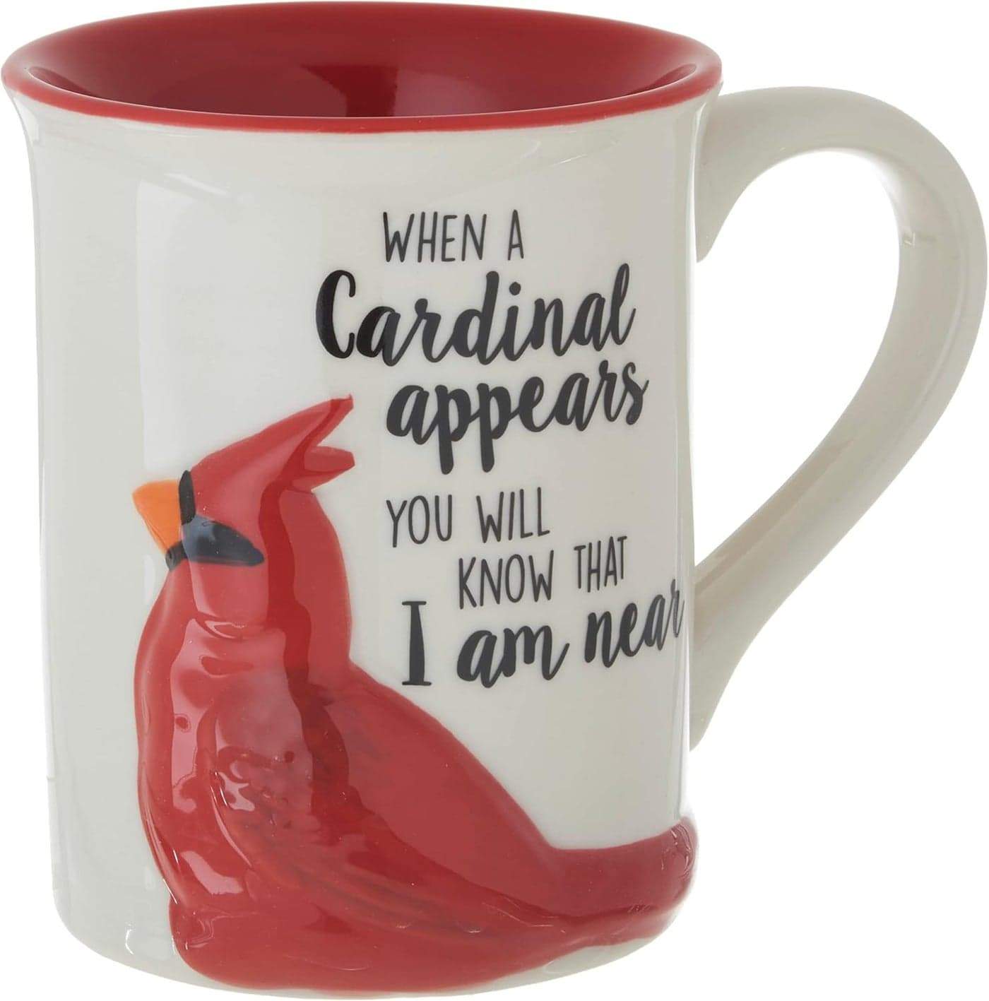 Enesco Our Name is Mud Bereavement Comforting Cardinal Always Near Sculpted Coffee Mug 16 Ounce Multicolor