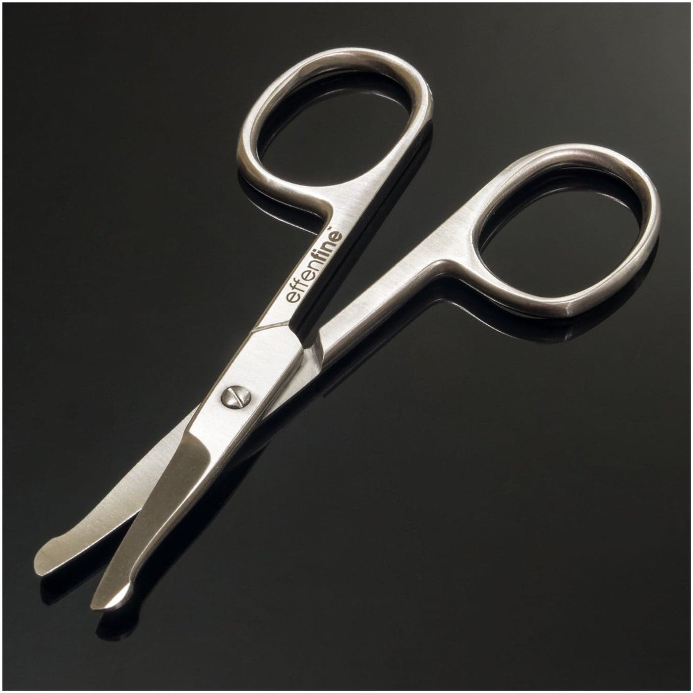 Effenfine Hair Scissors for Trimming Safely Trim Nose Ears Eyebrows Mustaches and Beards German Stainless Steel Scissors with Safety Tips