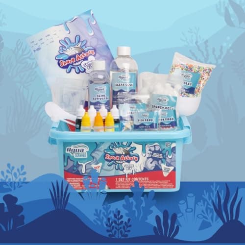 Aqua Endless Summer Shark Attack DIY Slime Kit Creative STEM Craft with Ocean Adventure Theme