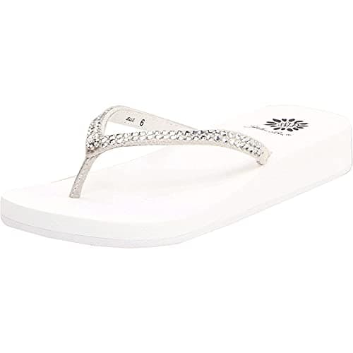 Yellow Box Women's Jello Sandal, White, 9 M US