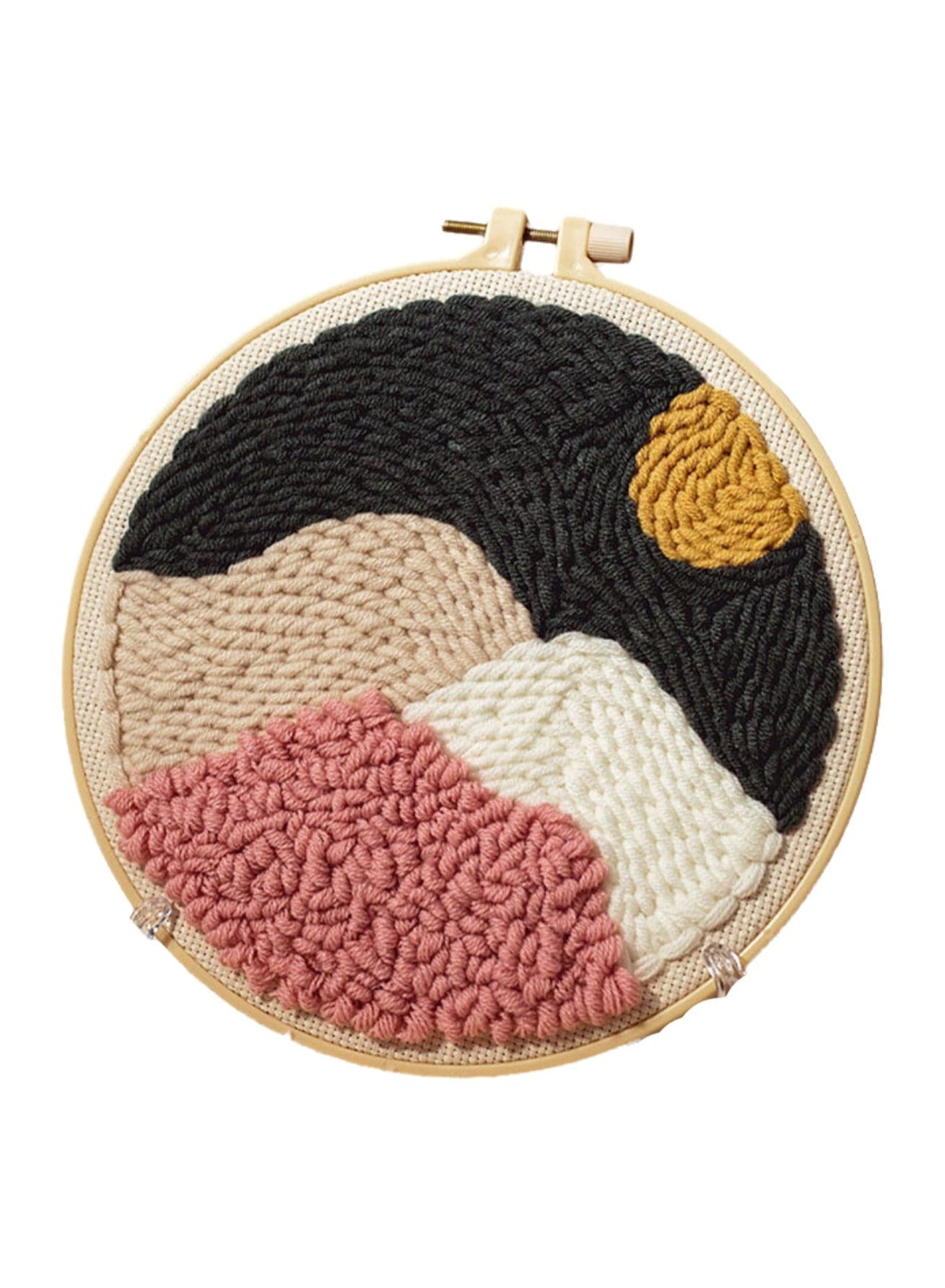 Punch Needle Kit Creative Cute DIY Embroidery Kit Carpet Crochet Kit for Beginners DIY Home Crafts (Landscape 1)