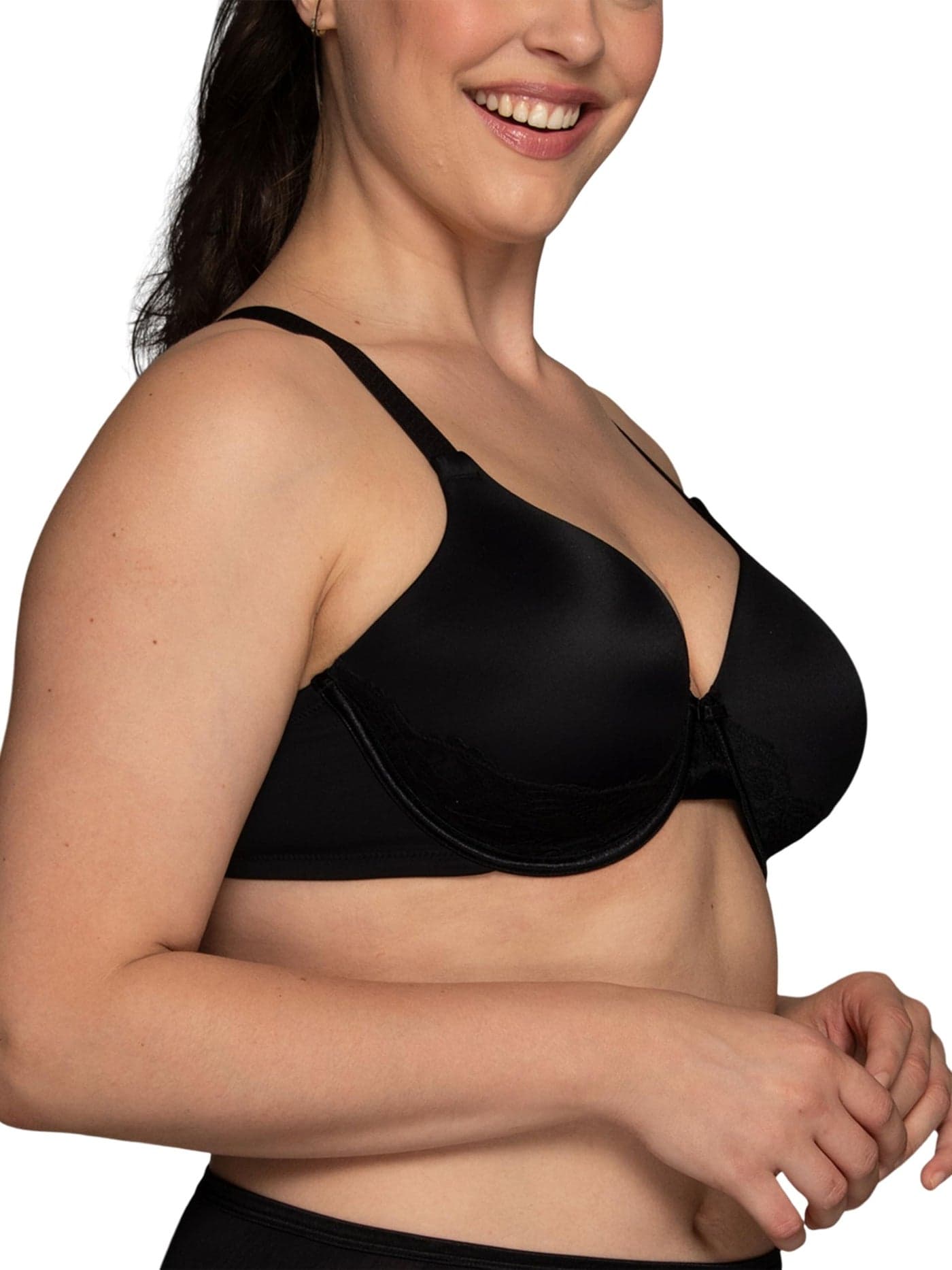 Vanity Fair Women's Beauty Back Full Coverage Underwire Bra,Midnight Black,36C