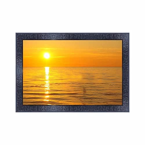pnf Poster And Frames Natural Sunrise Landscape Scenery Wooden Photo Frame With Acrylic Sheet | Living, Bedroom | Home Decoration | Best Gifting Option (10 * 14inch,Multicolour,Synthetic) 13011