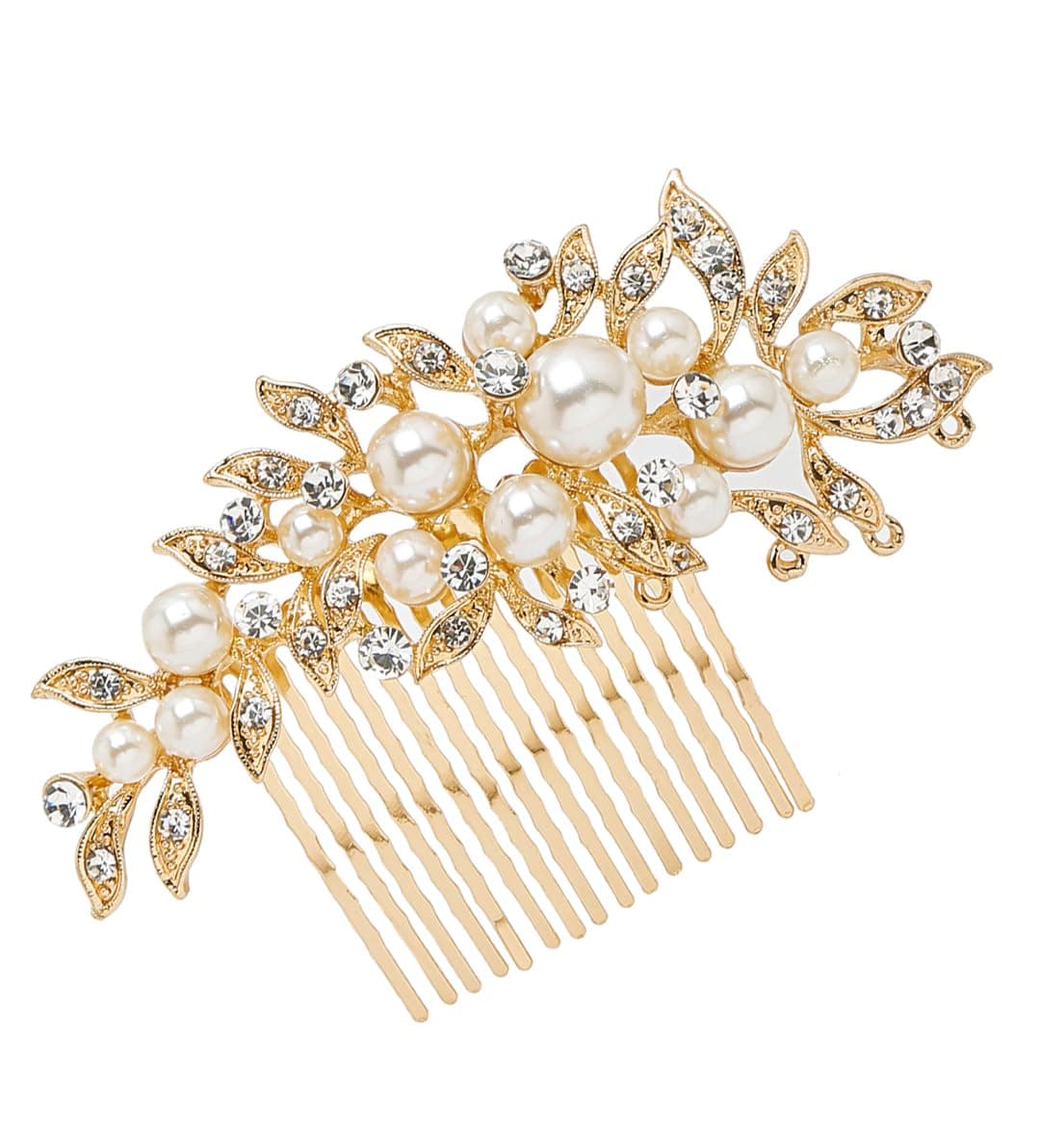 YouBella Fashion Jewellery Floral Stone Hair Chain Clip With Pins accesories For Women and Girls (Leaf)