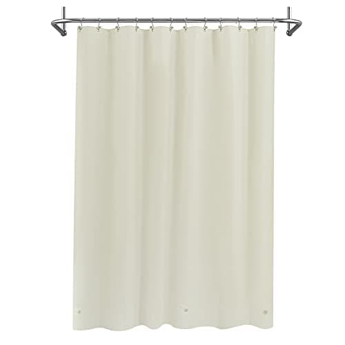 Mrs Awesome Beige Shower Curtain Liner with 3 Magnets, 72x72 Premium Flexible Sturdy Plastic Shower Curtain for Bathroom Lightweight & Waterproof, Beige