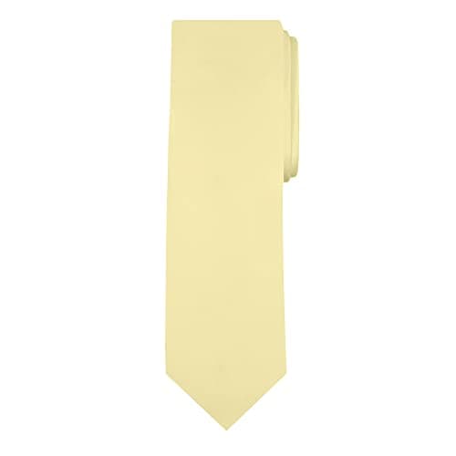 Jacob Alexander Solid Color Men's Regular Tie - Yellow