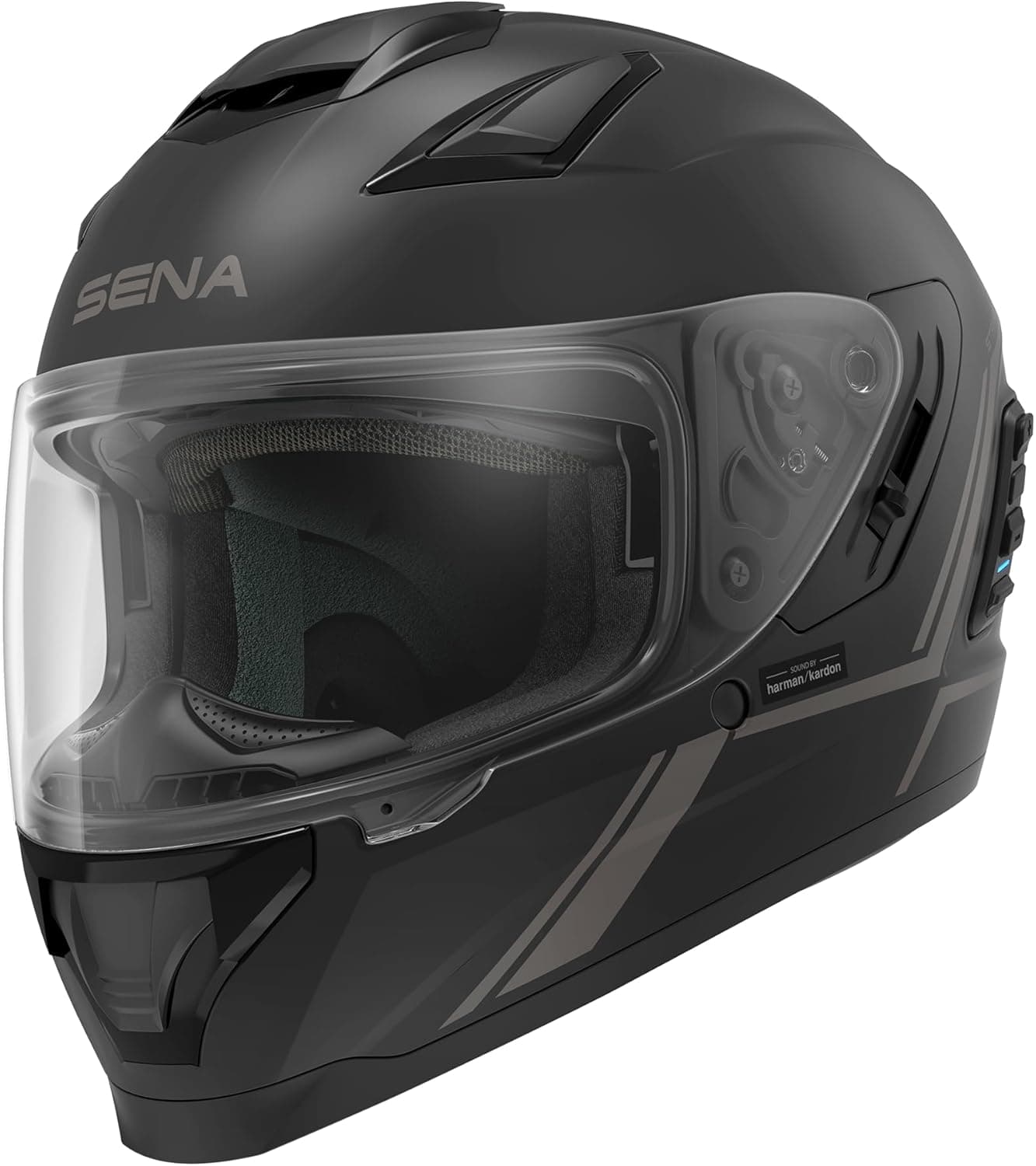Sena Stryker Full Face Smart Helmet with Bluetooth and Mesh Intercom - Matte Black, X-Large
