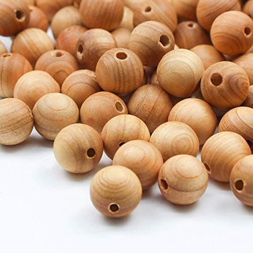 Prometis 500pcs 6mm Natural Sandalwood Round Beads Gorgeous Craft Handmade Polished Spacer Mala Pray Beads with Elastic Cord for Bracelets DIY Rosary Tasbih Jewelry Making