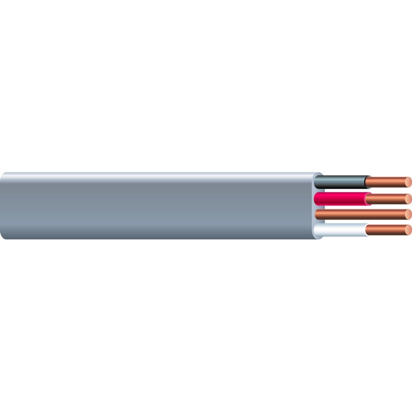 Southwire 125 ft 83 Gray Stranded CU UFB WG Wire Black