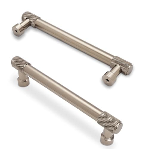 POVEFONK 10 Pack 5 inch Champagne Bronze Kitchen Cabinet Handles Knurled Cabinet Pulls Gold Drawer Pulls Kitchen Cabinet Hardware Dresser Handles