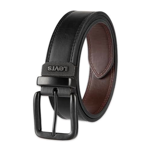 Levi's Men's Reversible Casual Jeans Belt, Black/Brown Casual, 40 (Waist 38)