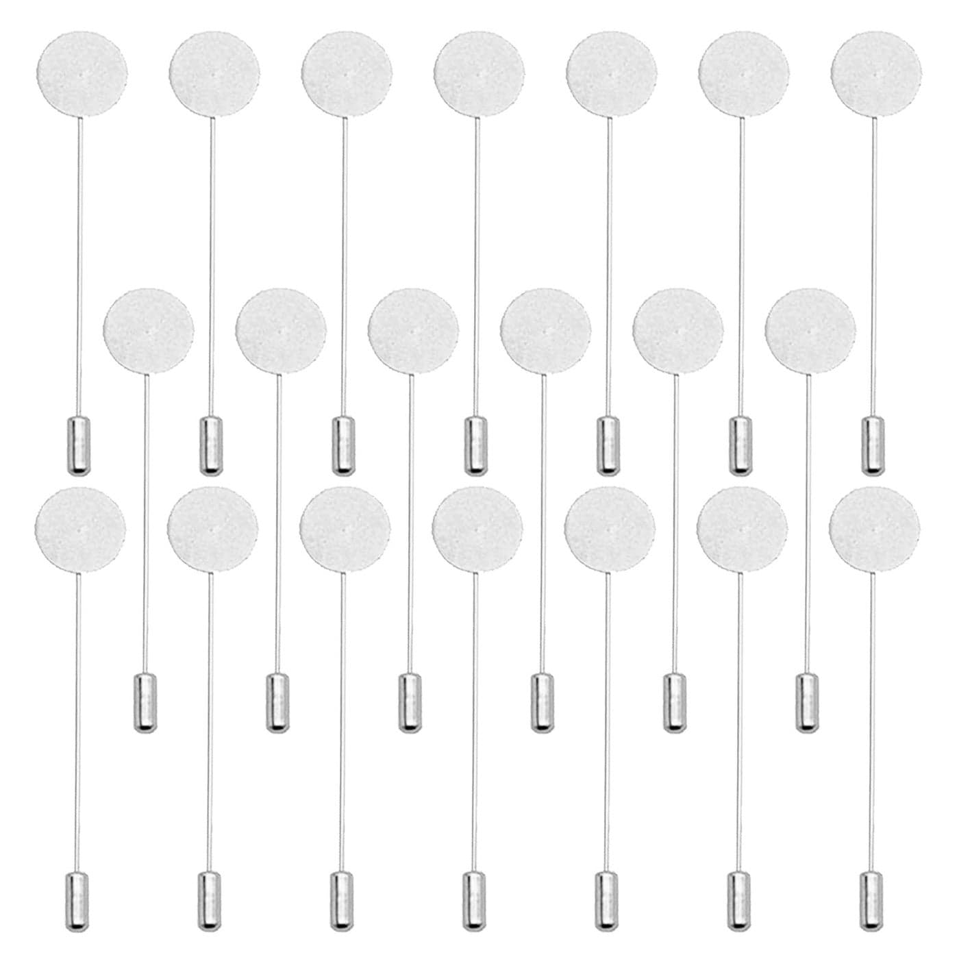 60Pcs Flat Round Tray Lapel Pin for CraftGold Safety Stick Pins Stainless Steel Brooch Pin Needle Suit Tie Hat pin Scarf Badge for DIY Costume Jewelry Making Accessories