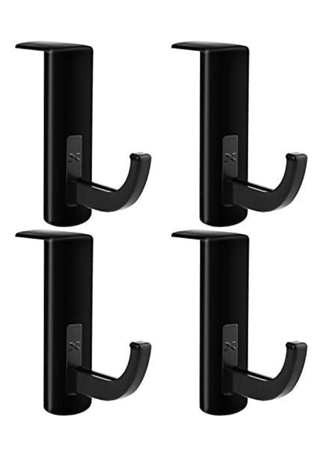 Headphone Headset Hanger, Monitor Stand Holder Headset Stick-on Hook, Black