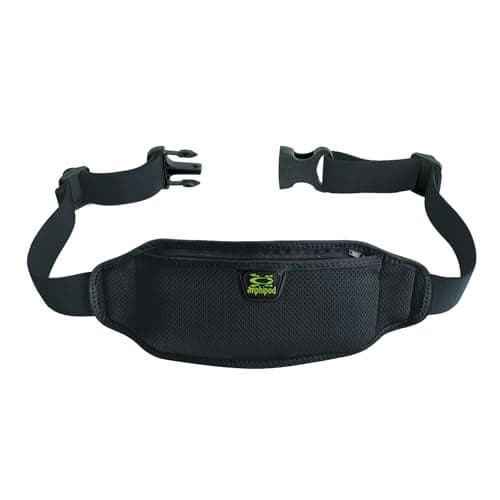 Amphipod AirFlow Lite Waistpack, Minimalist Runners Storage Fanny Waist Pack for Running, Jogging & Walking, Men & Women - Black - L