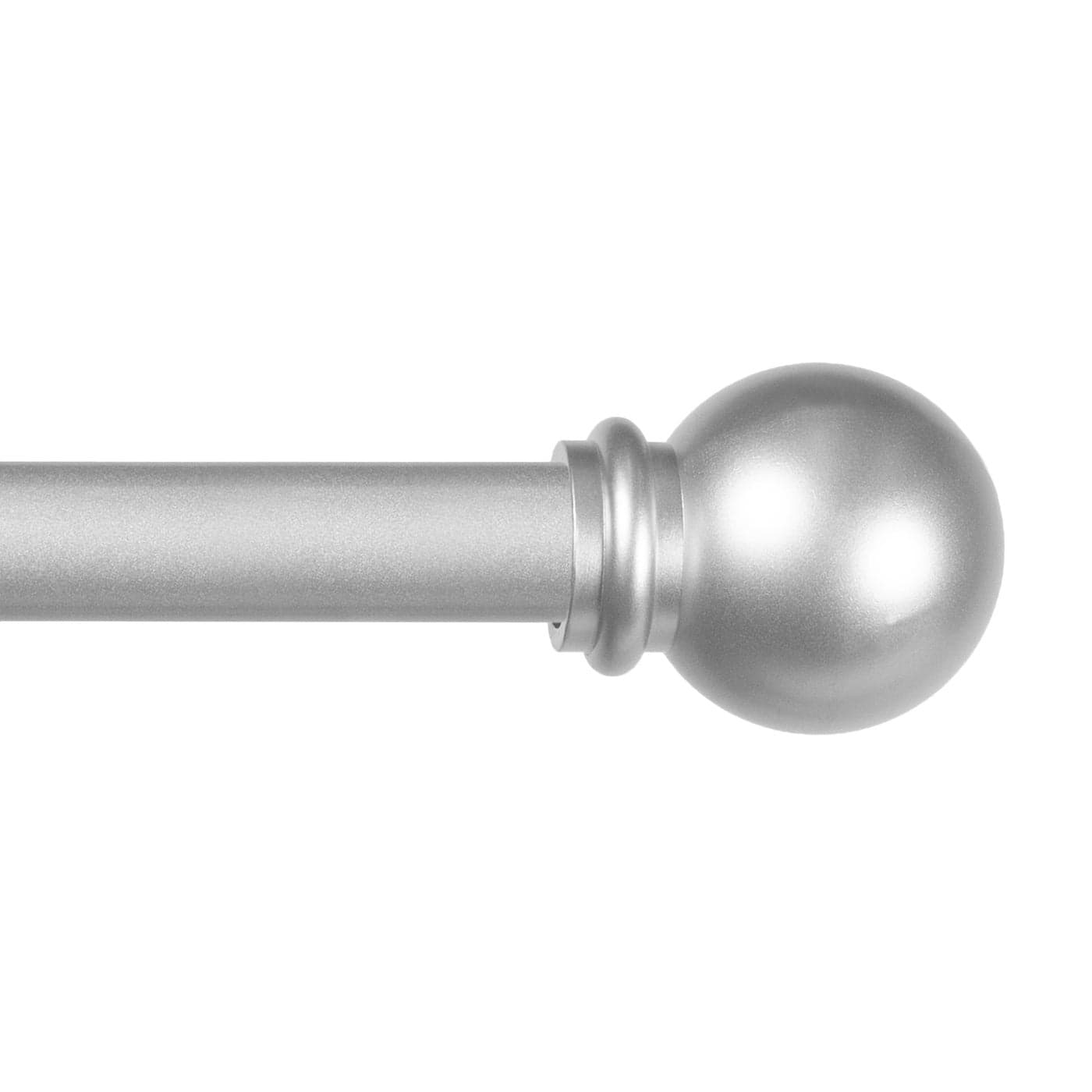Kenney KN71609 Chelsea Ball End Standard Decorative Window Curtain Rod 4886 Adjustable Length Brushed Nickel Finish 58 Diameter Steel Tube