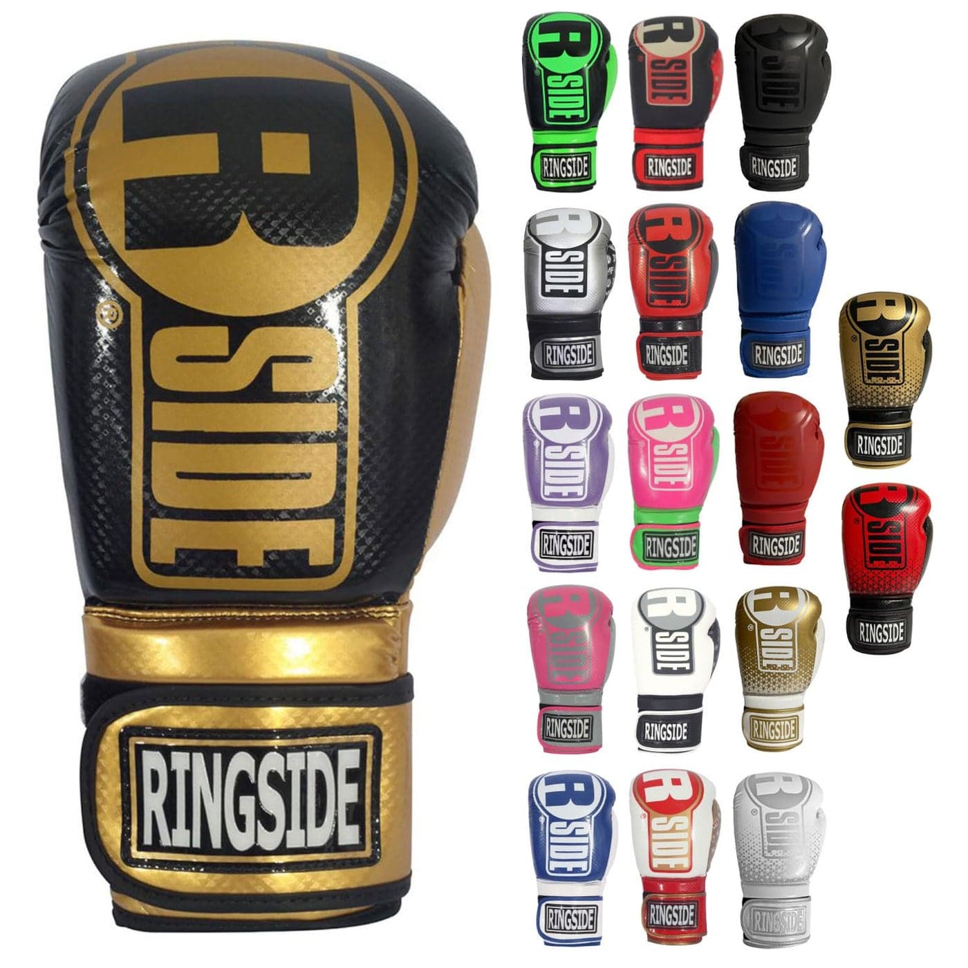 Ringside Apex Bag Gloves IMFTech Boxing Gloves with Secure Wrist Support Synthetic Boxing Gloves for Men and Women Gold and Black SM