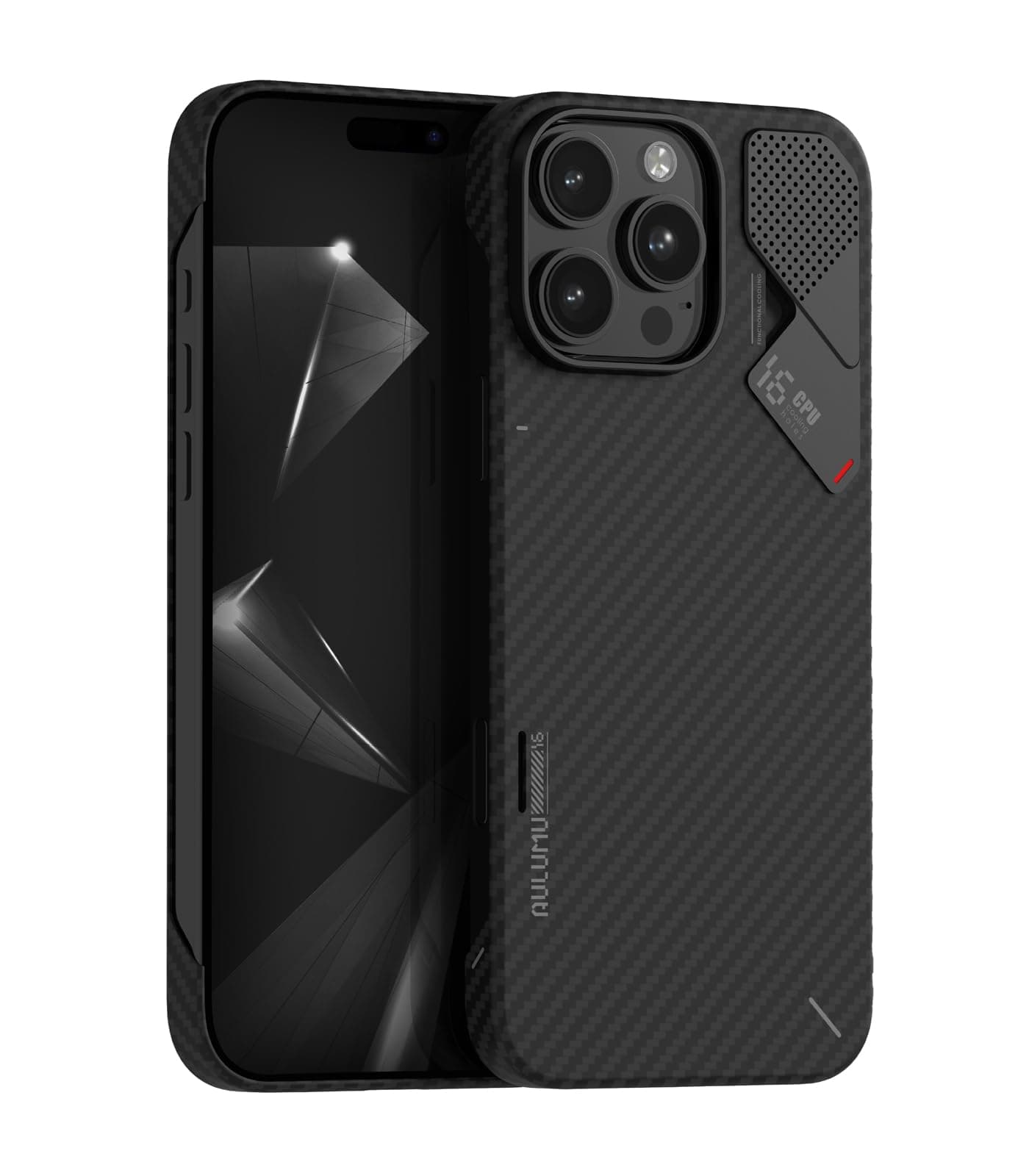 Aulumu A16 Aramid Fiber for iPhone 16 Pro Max Case | 1500D Ultra Slim Woven | Real Cooling | Compatible with MagSafe