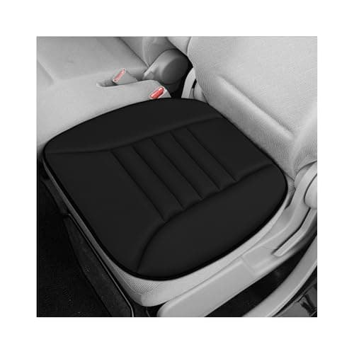 MUQIDA Car Seat Cushion, 1.2" Thick Comfort Memory Foam Auto Seat Pad with Non Slip Bottom, Breathable Driver Seats Pillow Pressure Relief Chair Cushion for Vehicle Office Home (Black)