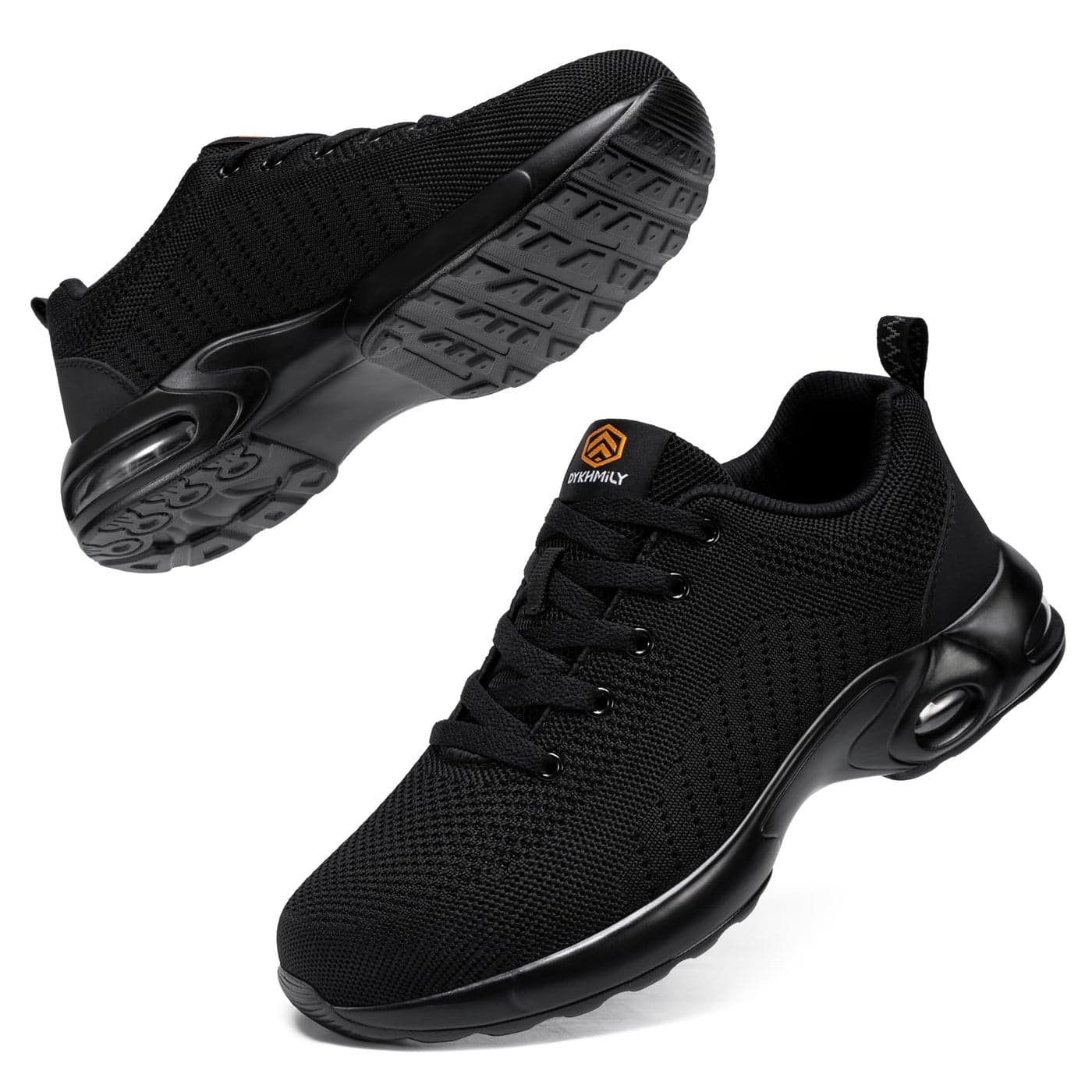 FENLERN Steel Toe Steel Toe Shoes for Women Lightweight Safety Safety Shoes Work Shoes Work Sneakers Comfortable Zapatos Punta de Acero Seguridad Trabajo para Mujer Size 7Black