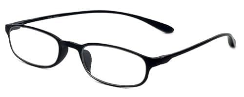 Calabria 718 Flexie Oval Reading Glasses +0.50 Ebony Men/Women Bendable Single Power Readers Flexible Durable TR90 Frame