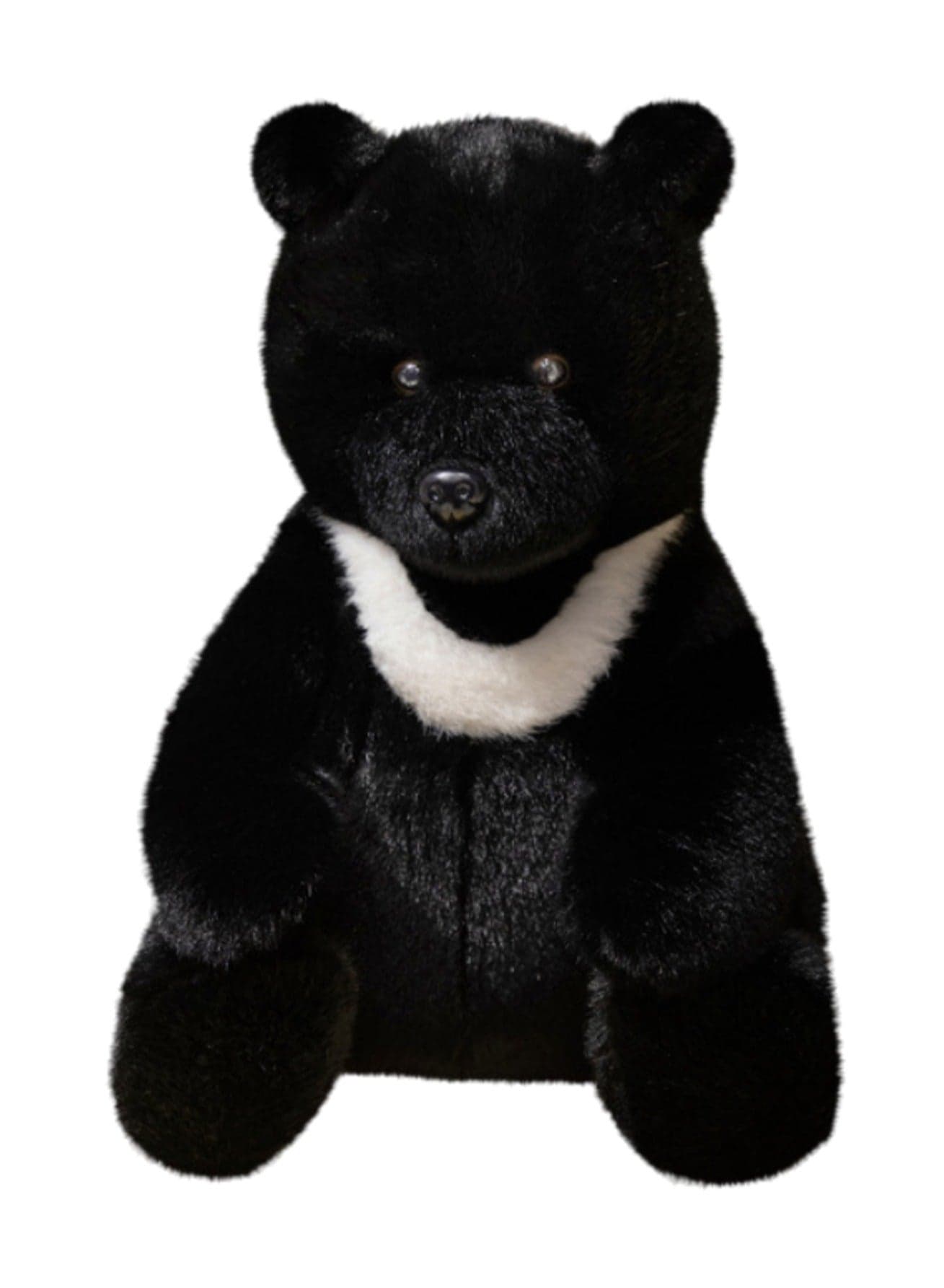 28 CM Simulation Black Bear Plush Toy Soft Stuffed Cute Animal Doll For Girls And Boys All Ages Gift
