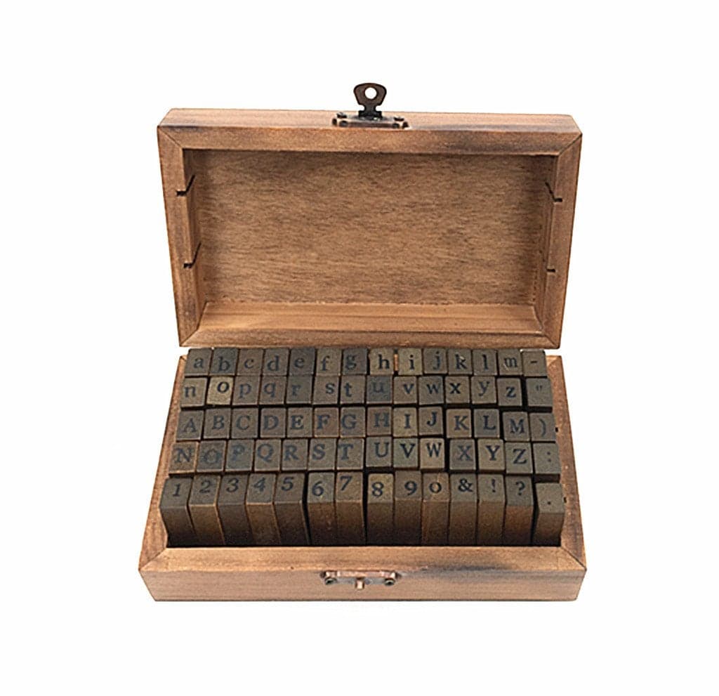 Alphabet Stamps SetVintage Wooden Rubber Letter Number and Symbol Diary Stamp Kit for Children DIY Scrapbooking Planner Card Making70pcs