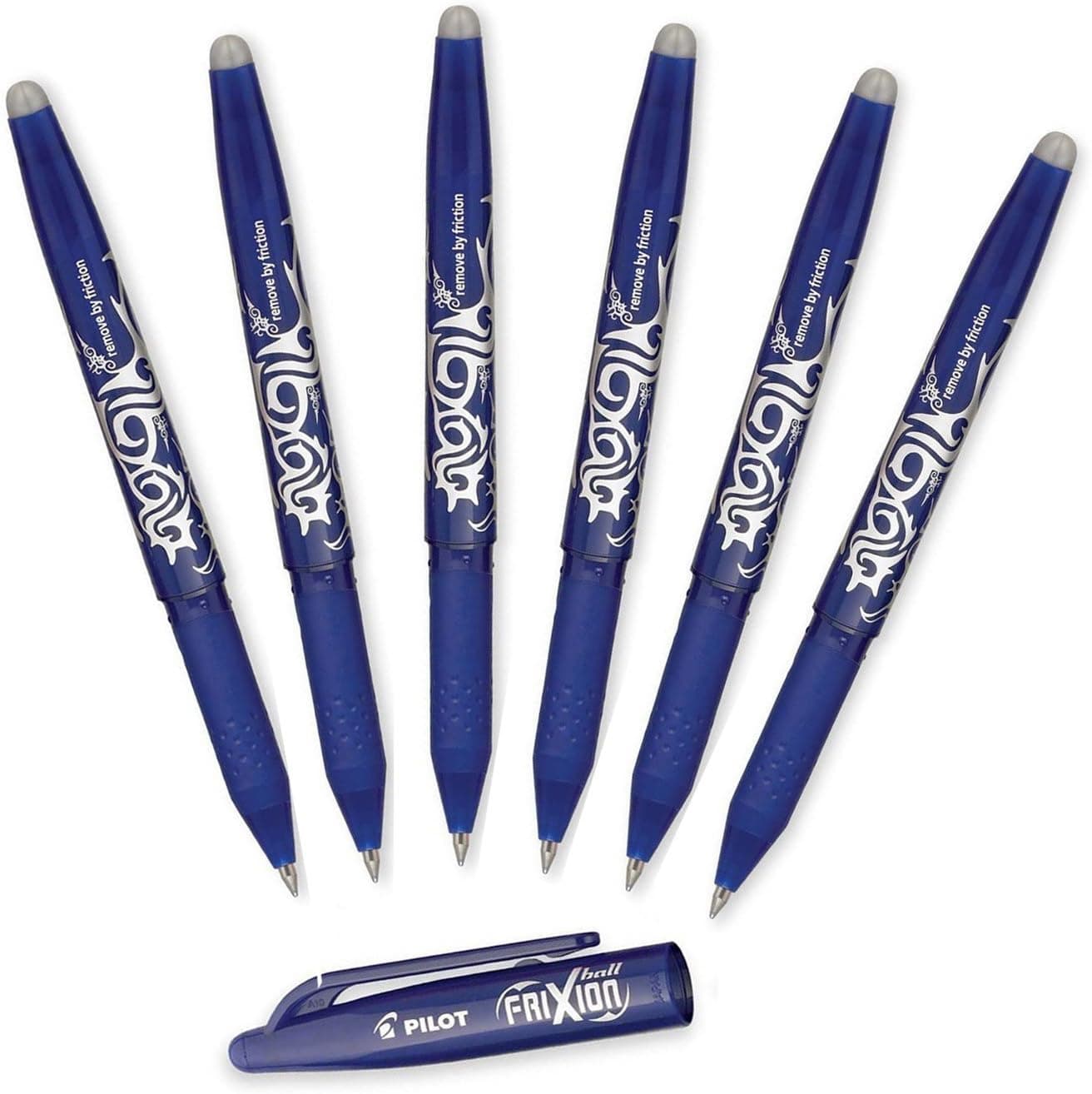 Pilot Frixion Ball Erasable Gel Pens, Fine Point, Blue Ink, 0.7mm - Pack of 6