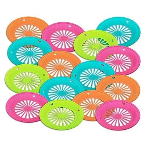 12 Reusable 105 Plastic Paper Plate Holders in bright colors multicolor12pcs