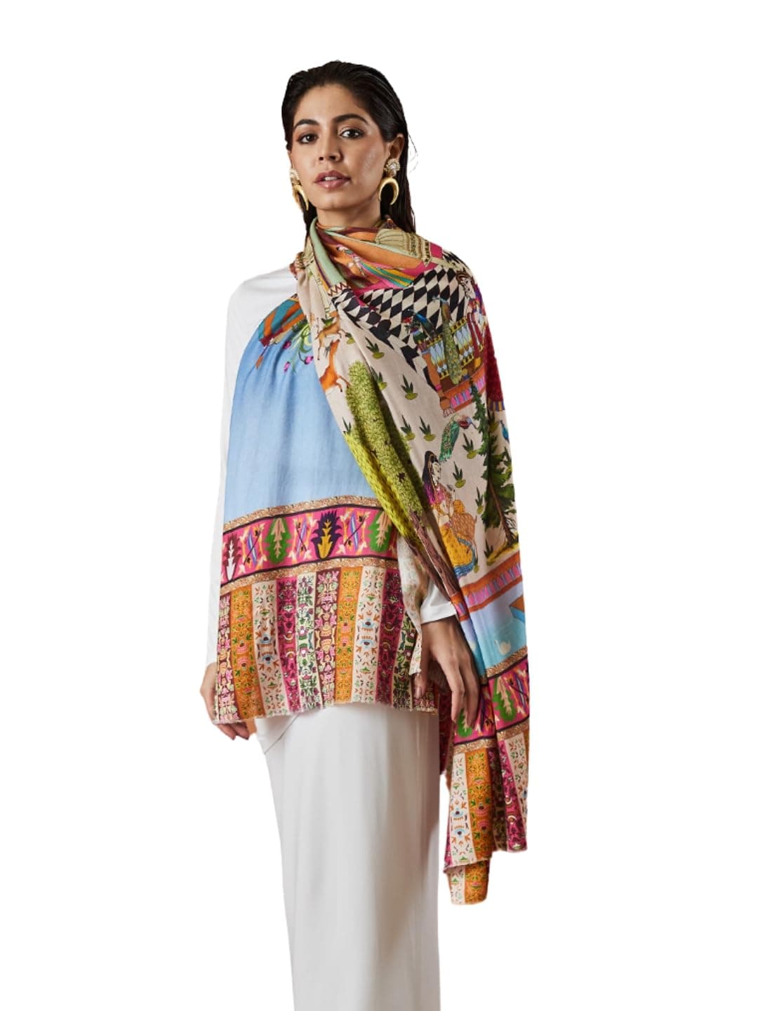 Pashmoda Women Rangat Fine Soft Bamboo Fibre Stole (Size : 71X203 CM)
