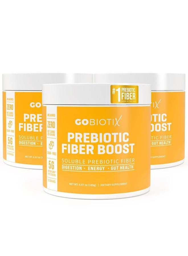 Prebiotic Fiber Supplement Powder for Digestive Health, Soluble Fiber for Gut Health, Gluten & Sugar Free, Keto, Vegan, 35 Servings (3 Pack)