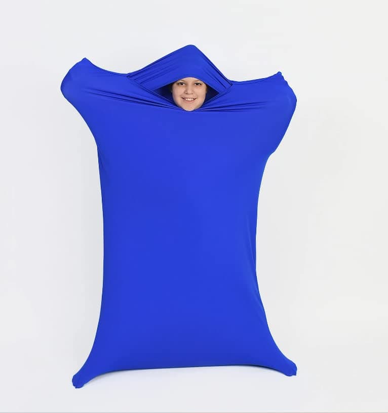 Sensory Sack, Body Sock, Calming Therapy Blanket, Sensory for Stress Relief, Anxiety, Autism, ADHD, ADD, Tactile Items for Therapeutic Play, Kids Fidget Toy, - Red Color - (large)