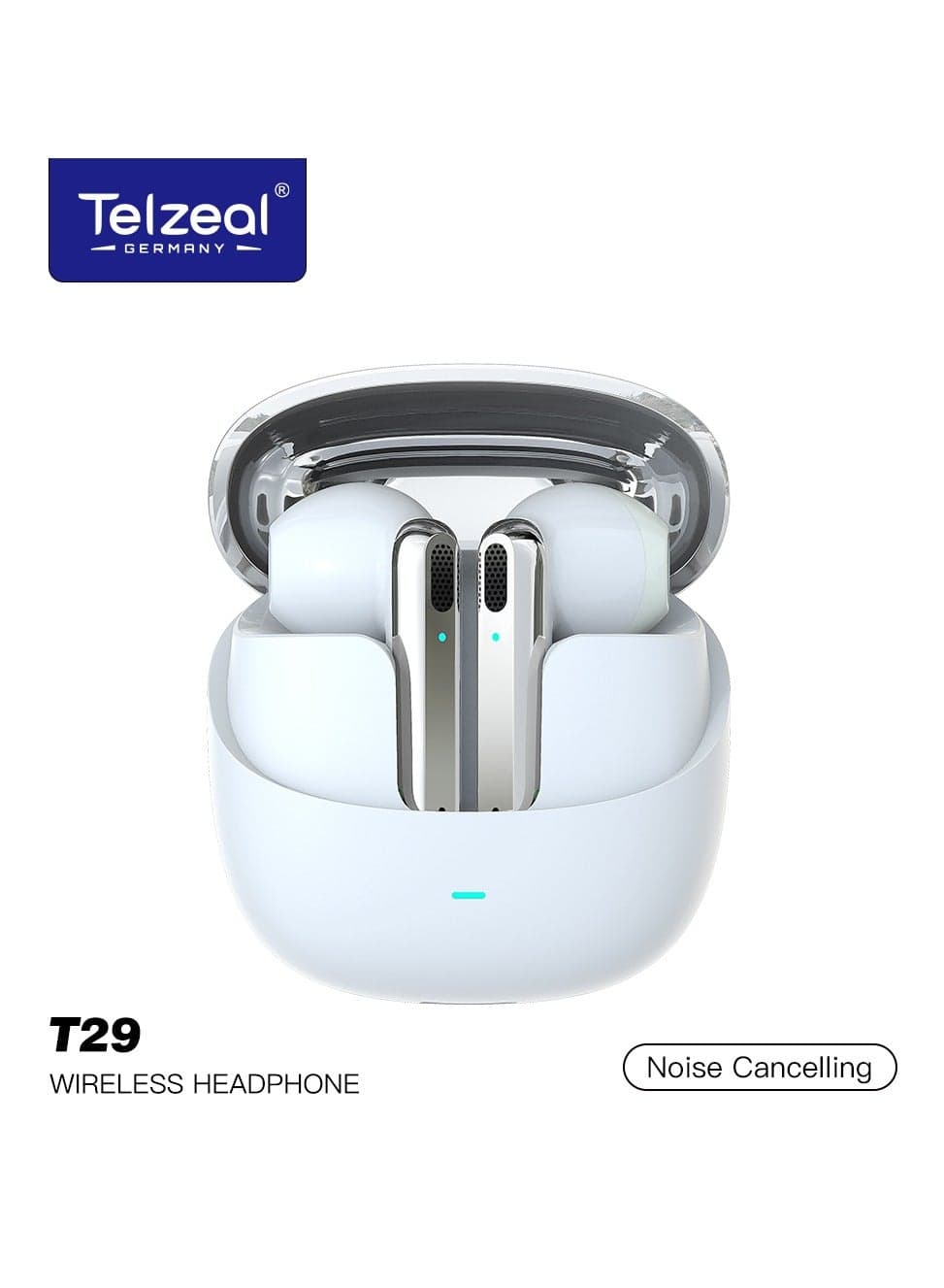 Telzeal T29 Wireless headphones: Deep Bass, Noise Cancelling, Immersive Sound, Bluetooth 5.3, Smart Pairing, Sleek Design – Your Ultimate Audio Companion for Everyday Listening.