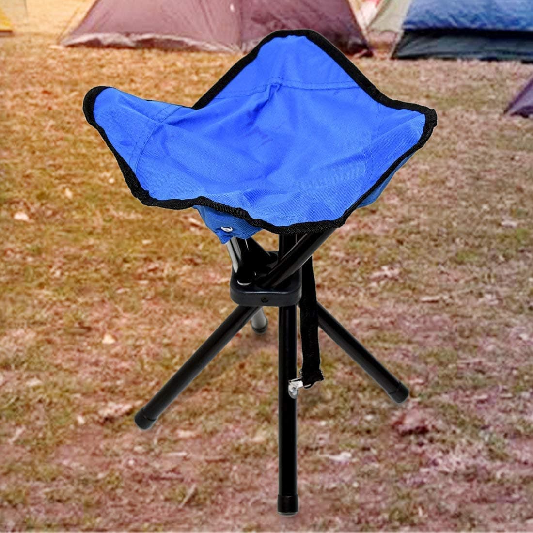 AARSH Folding Portable Tripod Stool or Chair with Carrying Case for Outdoor Camping Hiking Fishing spectating Soccer Basketball Football All Sports Multicolour