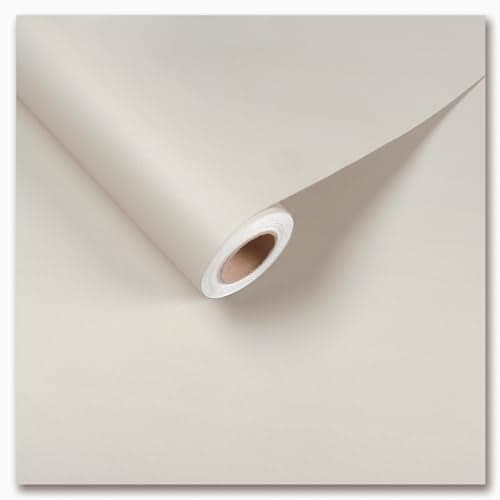 CRE8TIVE 12"x80" Cream White Wallpaper Peel and Stick Modern Beige Contact Paper for Countertops Waterproof Self Adhesive Matte Solid Color Vinyl Wallpaper for Bedroom Bathroom Cabinets Shelf Liner