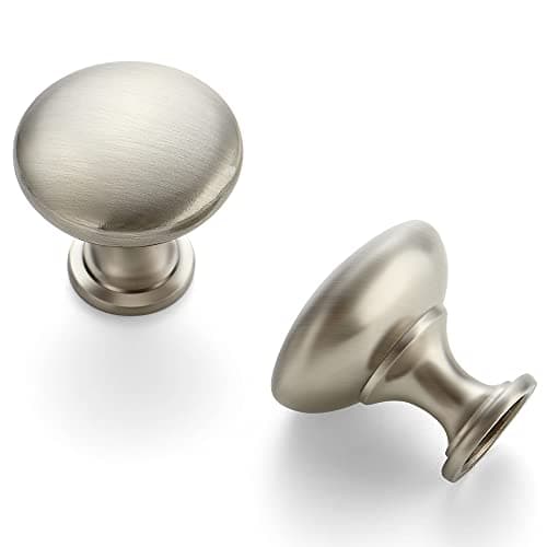Ravinte 3 Pack Brushed Nickel Round Zinc Cabinet Knobs for Kitchen Bathroom Closet Dresser Cabinets