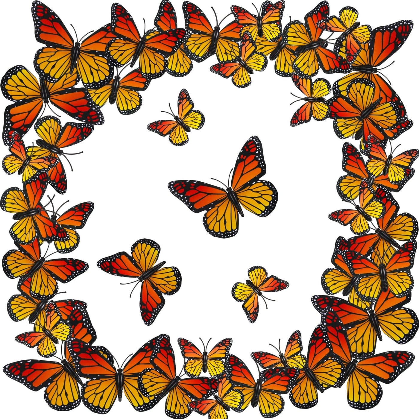 Monarch 24Piece Butterfly Barrettes Orange 3D Butterfly Clips for Hair Cute Kawaii Hair Accessories for Women Girls Teens Halloween Day of the Dead Party Favors
