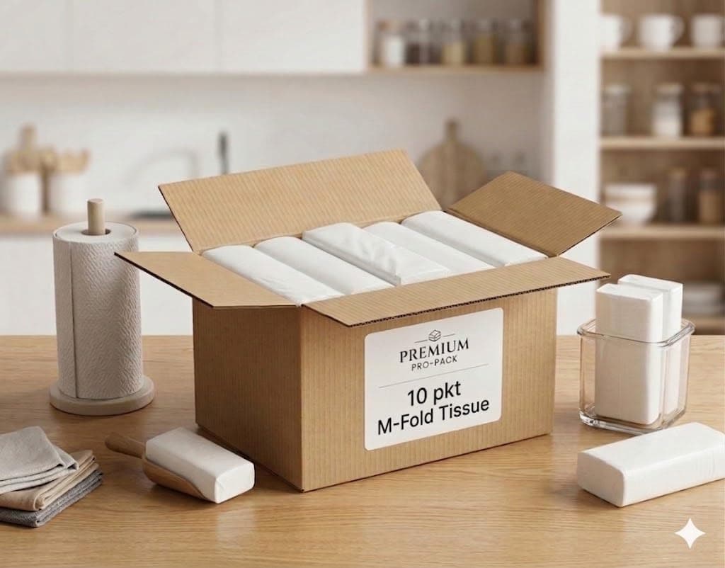 1 Ply Tissue Paper Napkins Pack of 10 Soft White Paper Napkins for Home Office Restaurant and Party Use