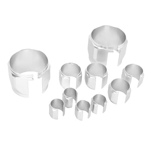 Stainless Steel Hose Cover KitStainless Steel Dress Up Hose Cover Kit Extreme Heat Radiator Sleeving Set Universal Applicable Silver