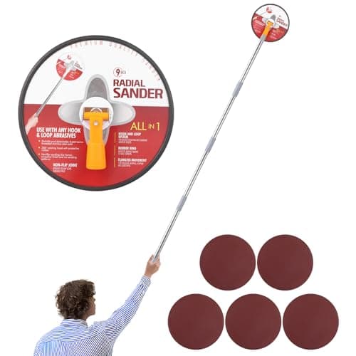 Cagaloi Pole Sander for Drywall 86inch Manual Hand Drywall Sander with Extension Pole Perfect for Painting Complete with 5pcs Sanding Sheets 80 100 120 180 240 Grit