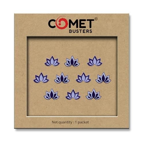 Comet Busters Beautiful Handcrafted Purple Floral Lotus Bindis (BIN1952)